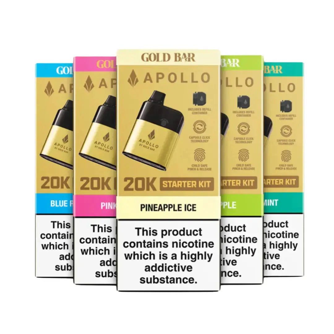 Gold Bar Apollo Vape Kit ( Pack of 5 ) | 247 Puff District