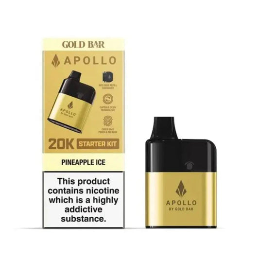 Gold Bar Apollo Vape Kit ( Pack of 5 ) | 247 Puff District