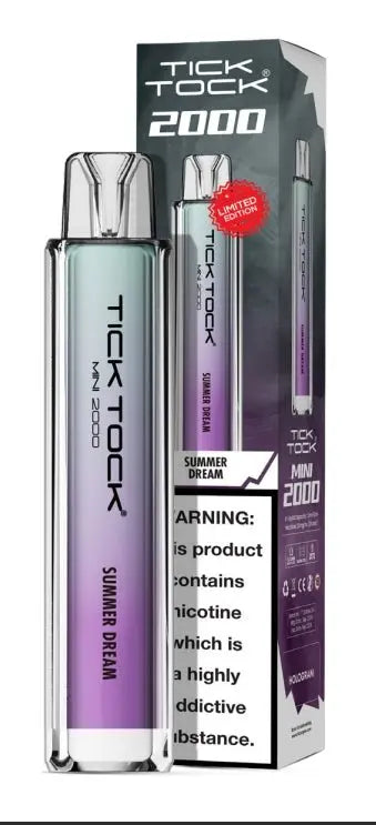 Tick Tock Mini 2000 Prefilled Vape Kit - (Pack of 5) | 247 Puff District